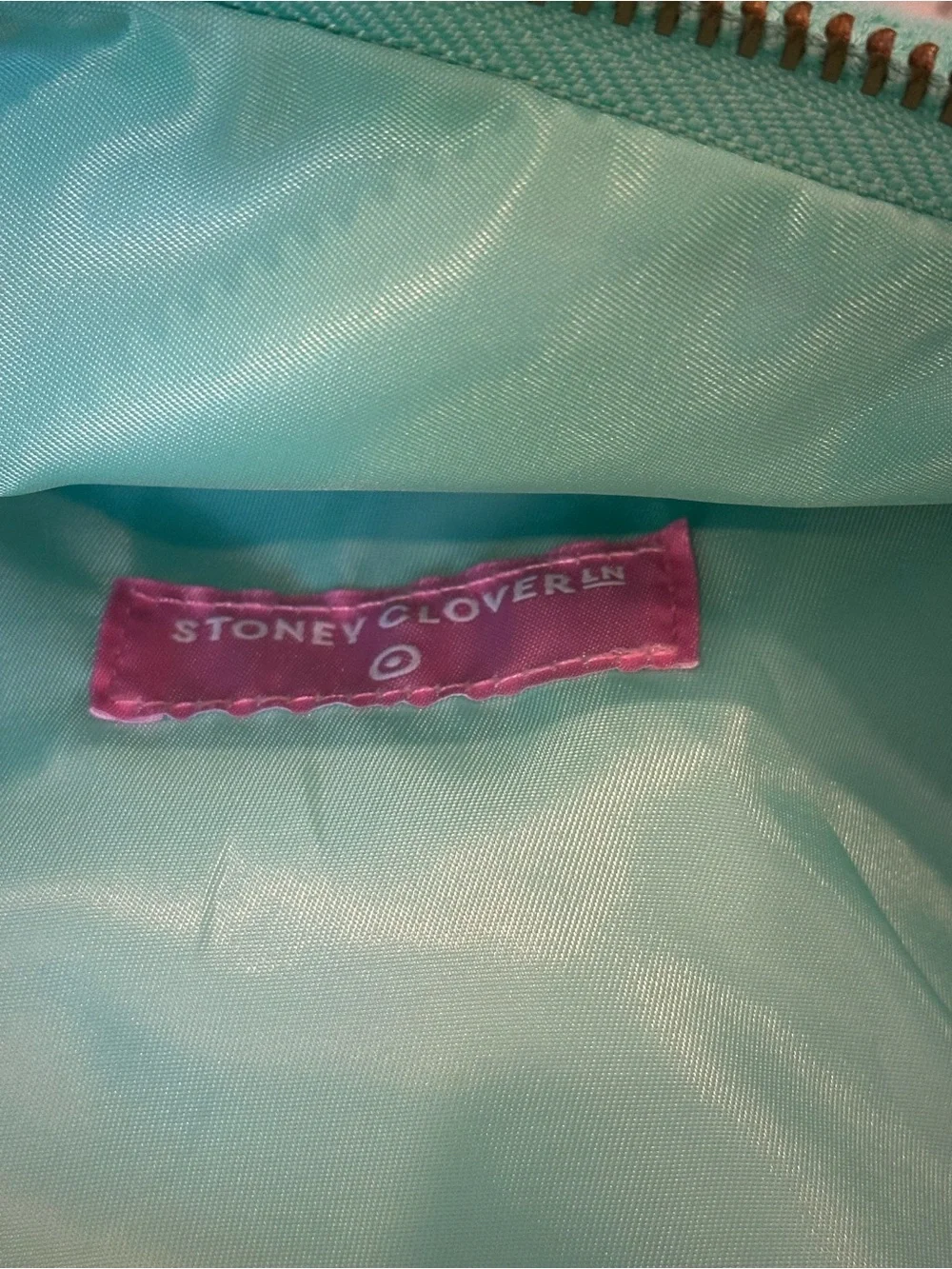 Stoney Clover Lane Mint Green Plush Backpack & Swim Pouch Set